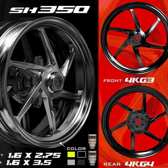 Mâm Kingspeed sh350 , Chế được sh300i 