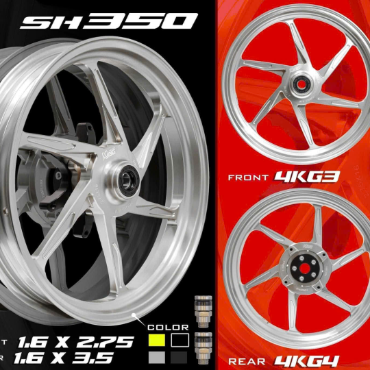 Mâm Kingspeed sh350 , chế được sh300i  💵 Đen / Bạc : 16.500